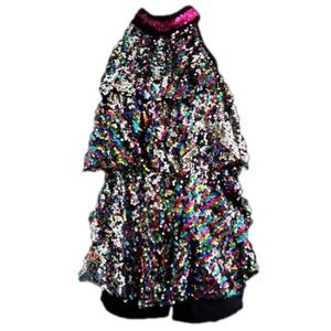 4pcs Sequin Dance Costume 18928Y A Wish Come True With Headband and Wristlets